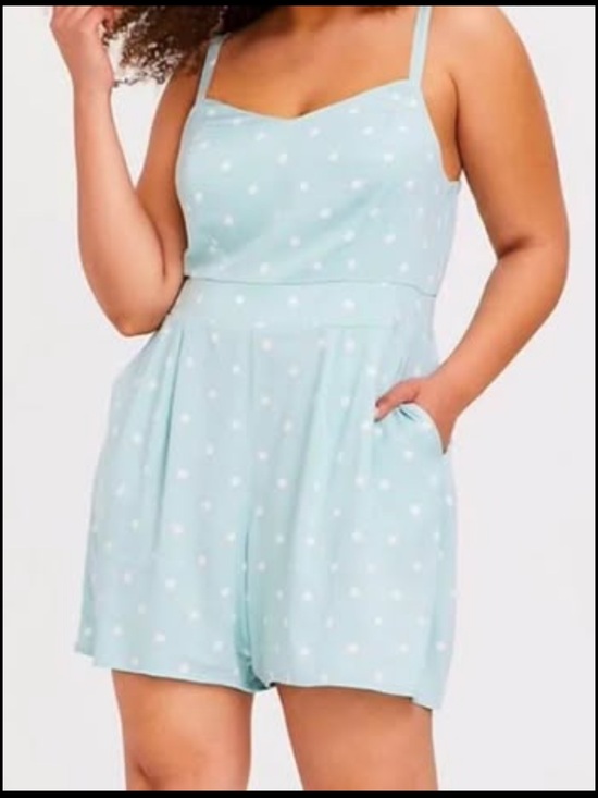 torrid Pants - torrid Mint Green white Polka Dot Romper